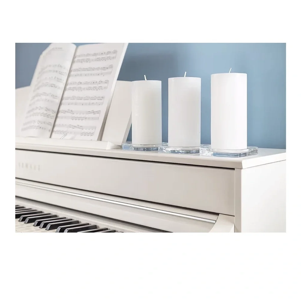 White Pillar Candles 045